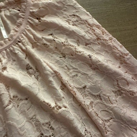 Free People Olivia Lace Top in Light Pink size large - Picture 11 of 12